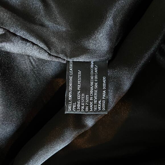 Marvin Richards Genuine Leather Jacket Black XL Classic Minimalist Moto Style - Picture 7 of 7